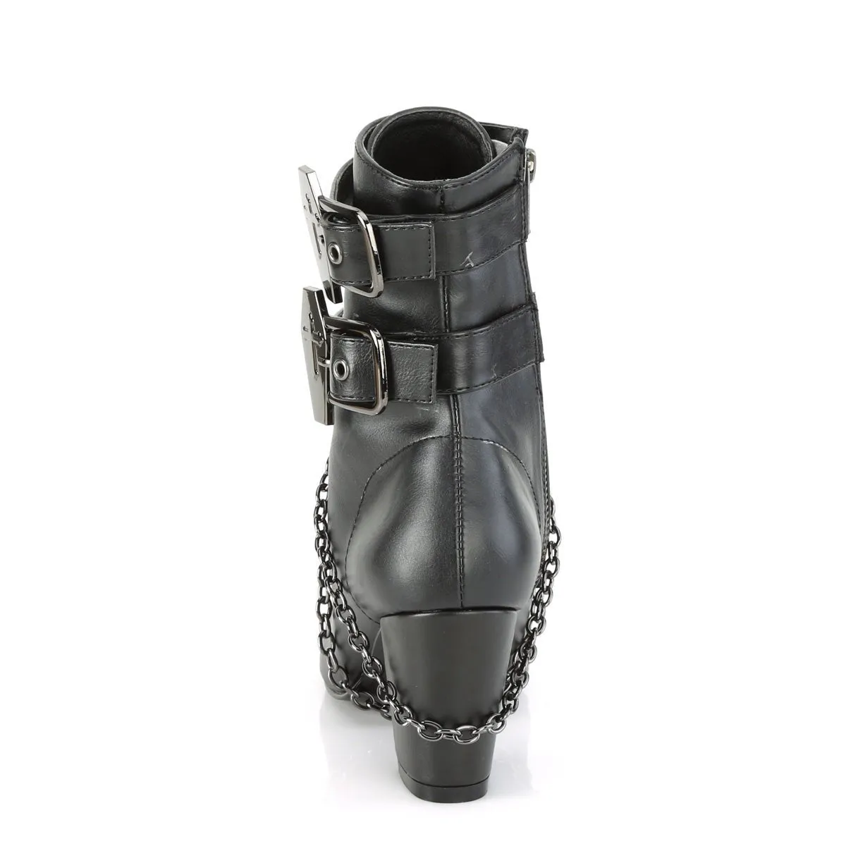Demonia VIVIKA-128 | Black Vegan Leather Ankle Boots