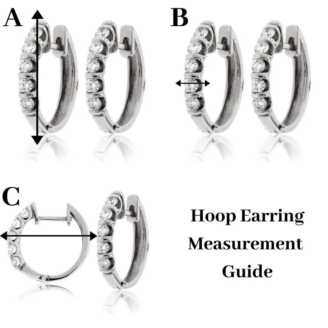 Diamond & Sapphire Hoop Earrings