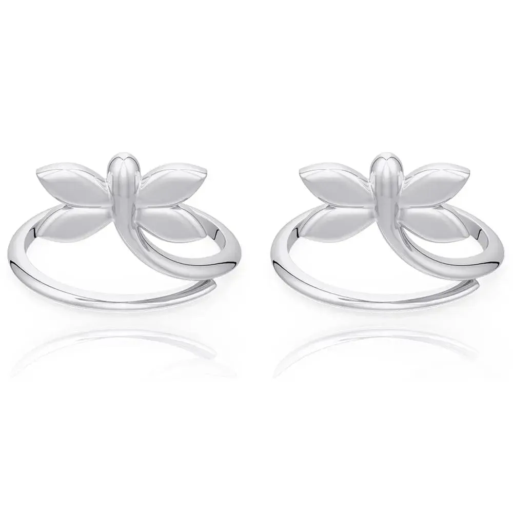 Dragon fly Sterling Silver Toe Ring (Pair)