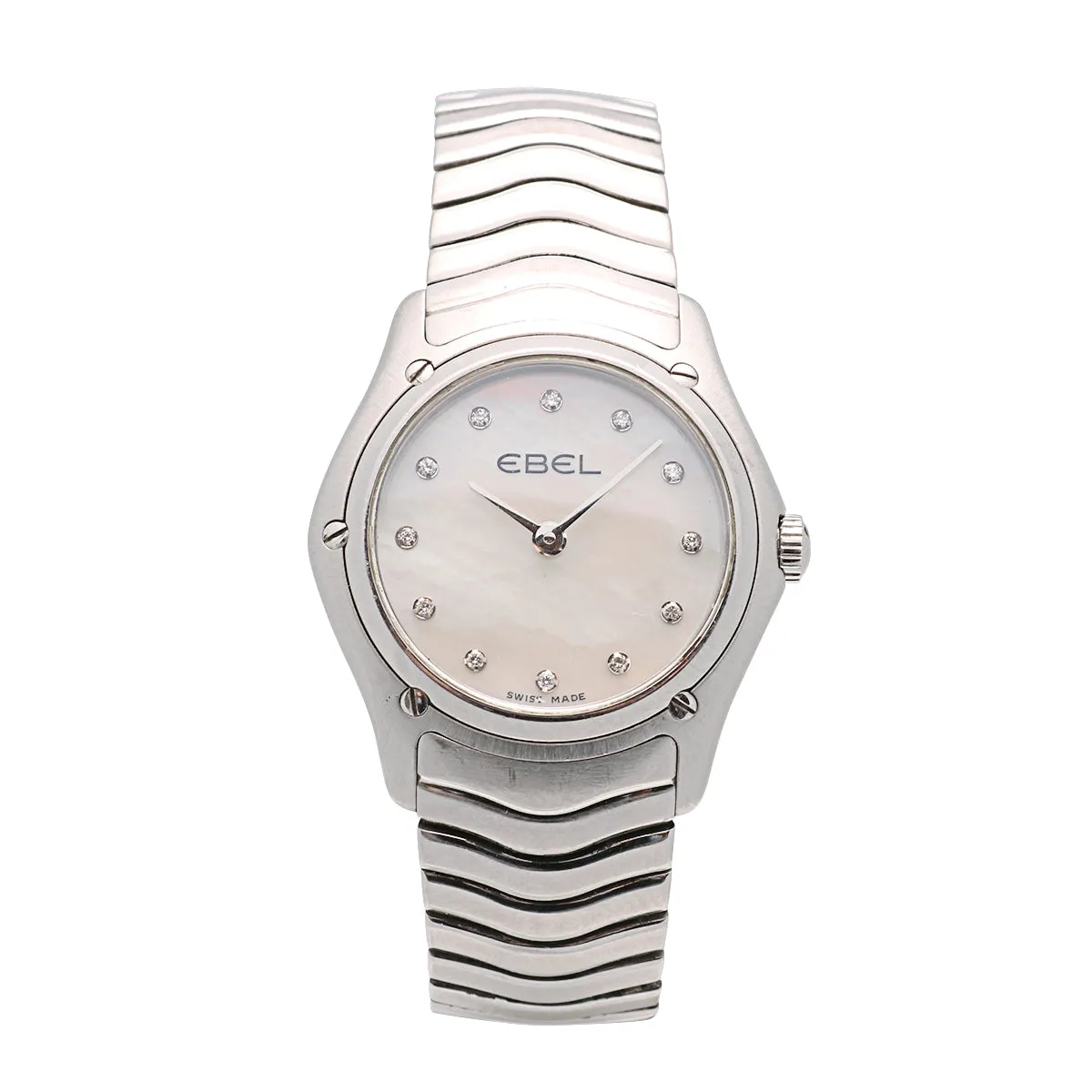 Ebel Classic Watch Stainless Steel MOP Diamond Dial 27mm Quartz (Preowned)