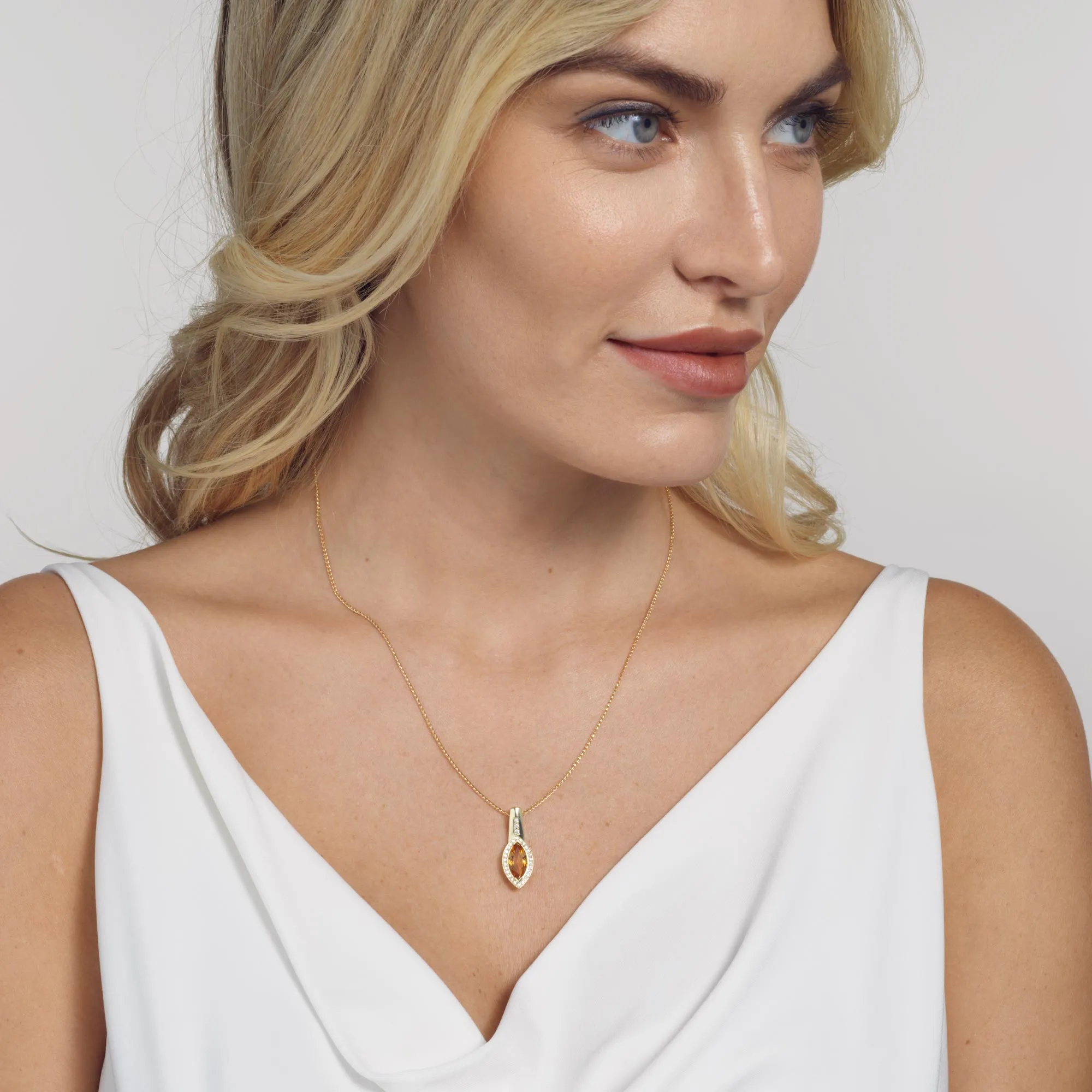 Elixir Gemstone Pendant with Diamonds