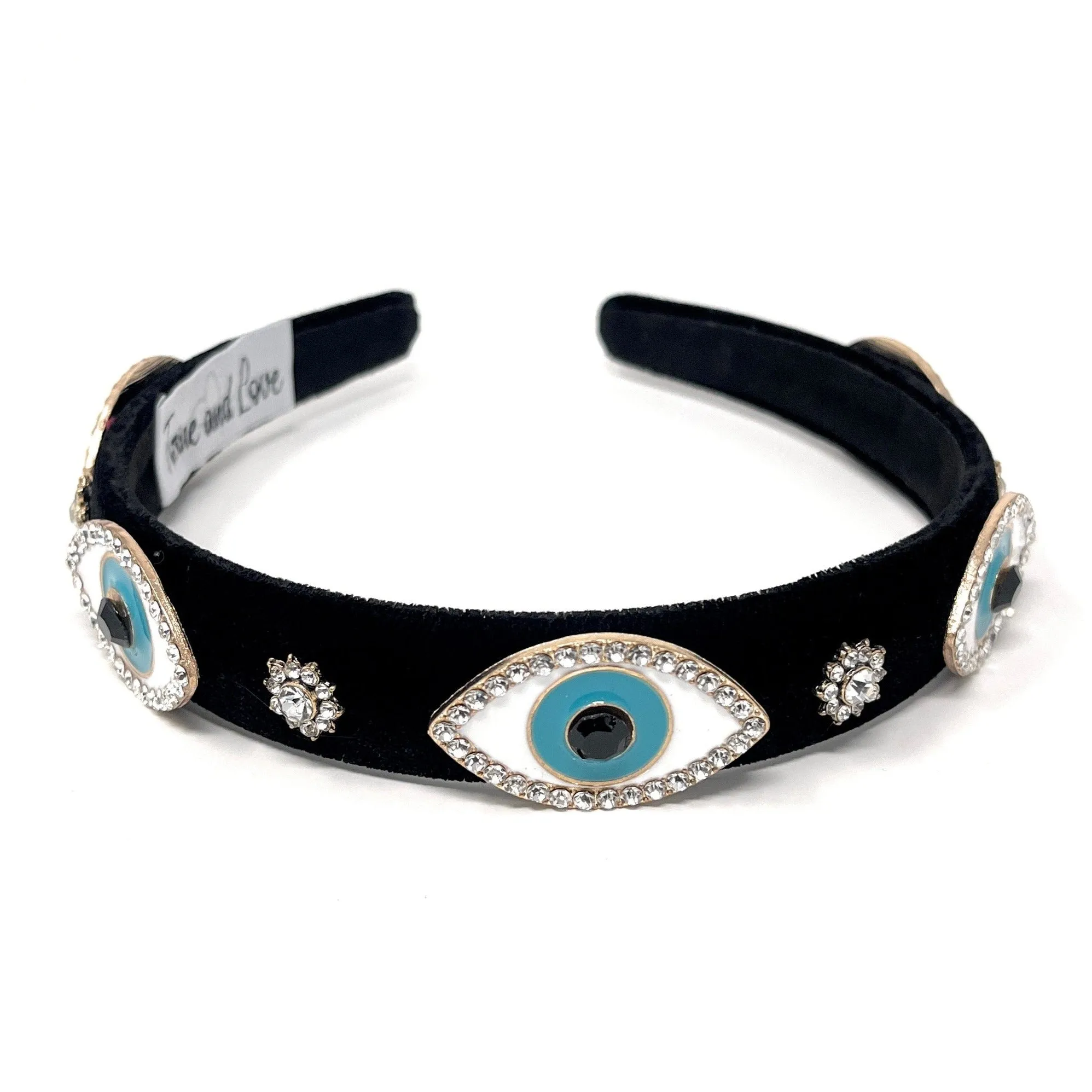 Evil Eye Crystal Baroque Headband