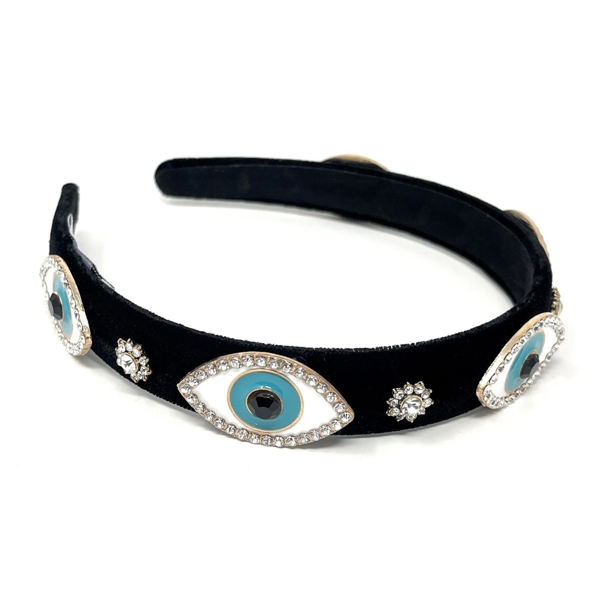 Evil Eye Crystal Baroque Headband
