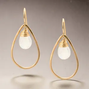 Faceted Moonstone Earring