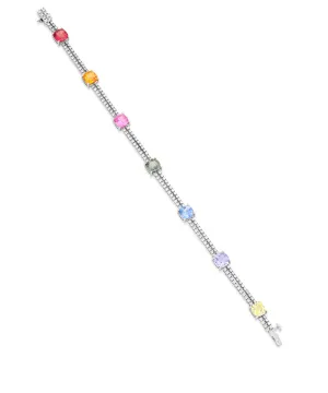 Fancy Sapphire and Diamond Bracelet