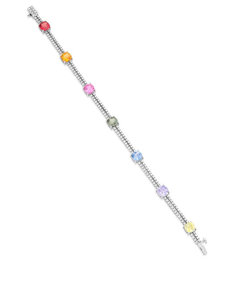 Fancy Sapphire and Diamond Bracelet