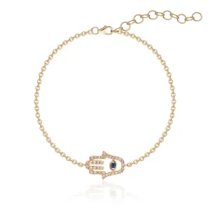 Fatima, Diamond and Sapphire Bracelet