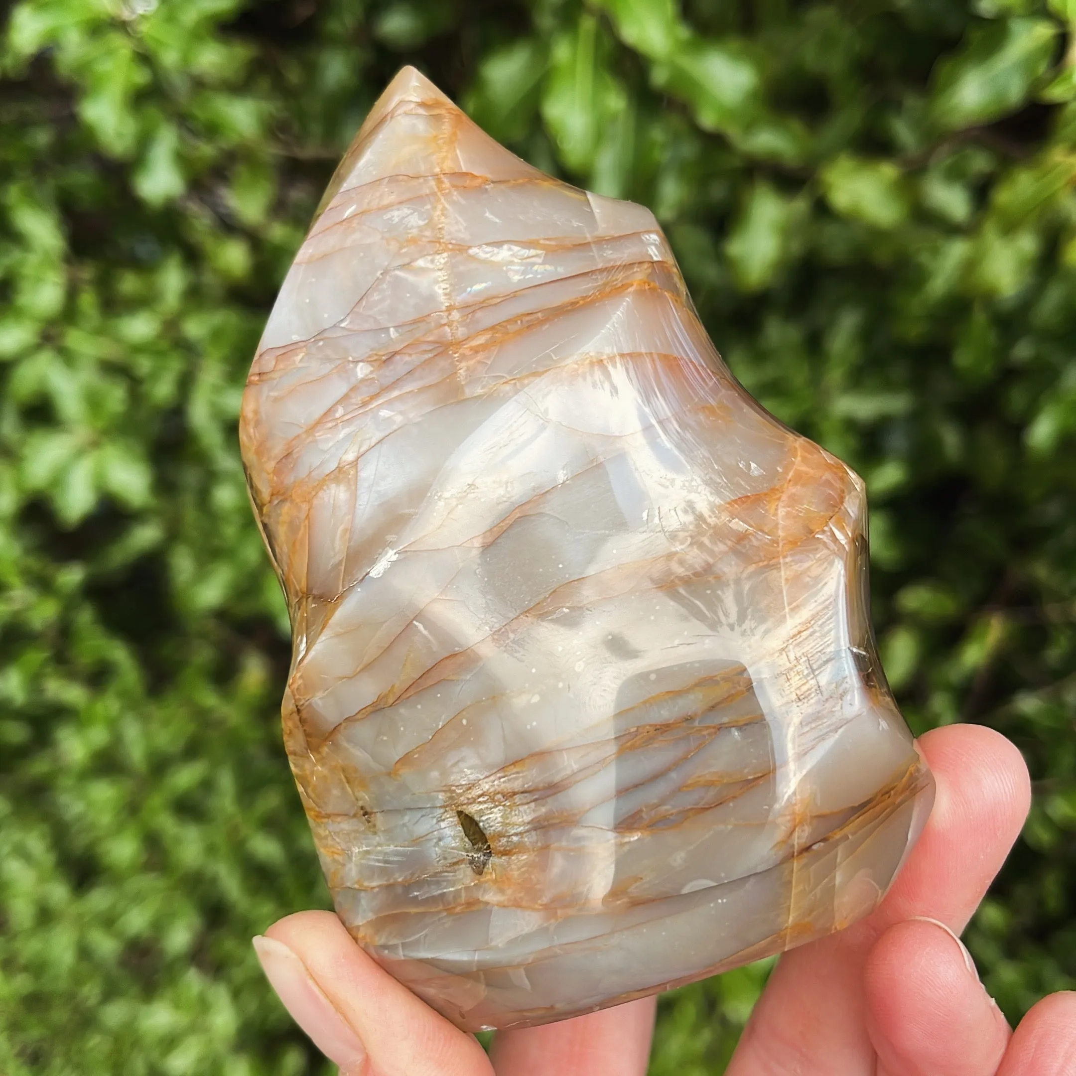 Flashy Peach Moonstone Flame 441g