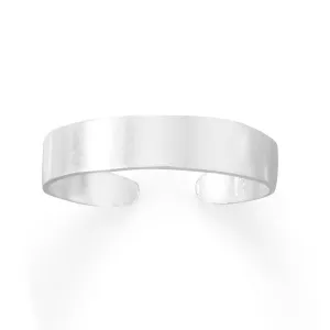 Flat Band Sterling Silver Toe Ring