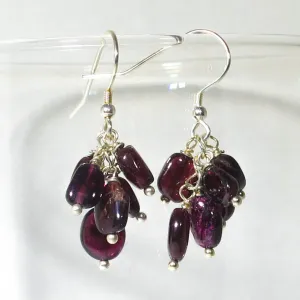 Garnet Multi-Gemstone Drop Earrings