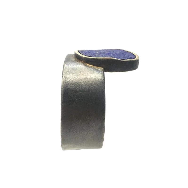Gemma López - Round Lapis Lazuli Silver Bracelet