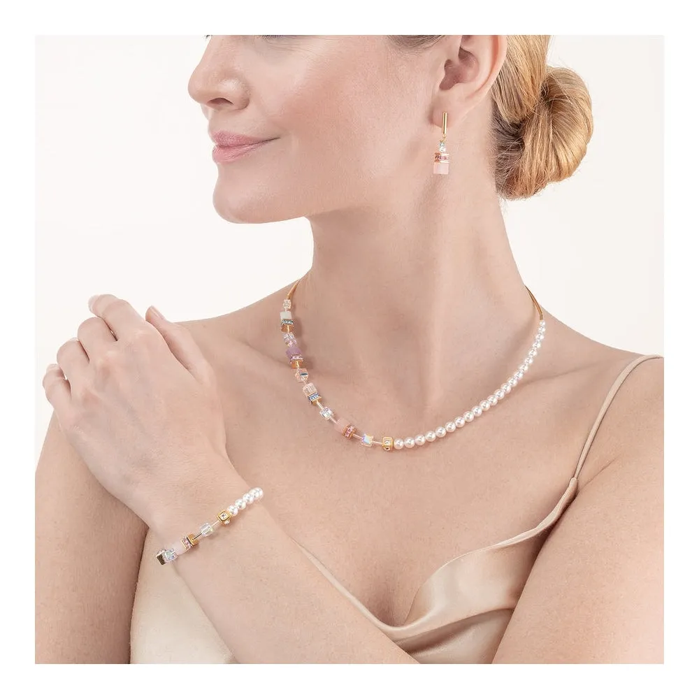 GeoCUBE® Precious Fusion Pearls Necklace, Multicolour Pastel - 5086/10-1522