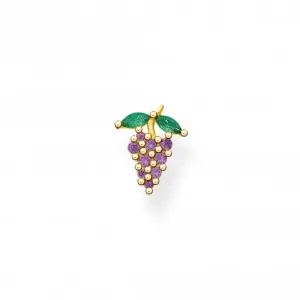 Gold Plated Grapes Single Ear Stud H2189-472-7
