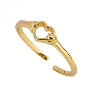 Gold Plated Heart Toe Ring R3853