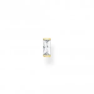 Gold Plated Zirconia White Stone Single Ear Stud H2185-414-14