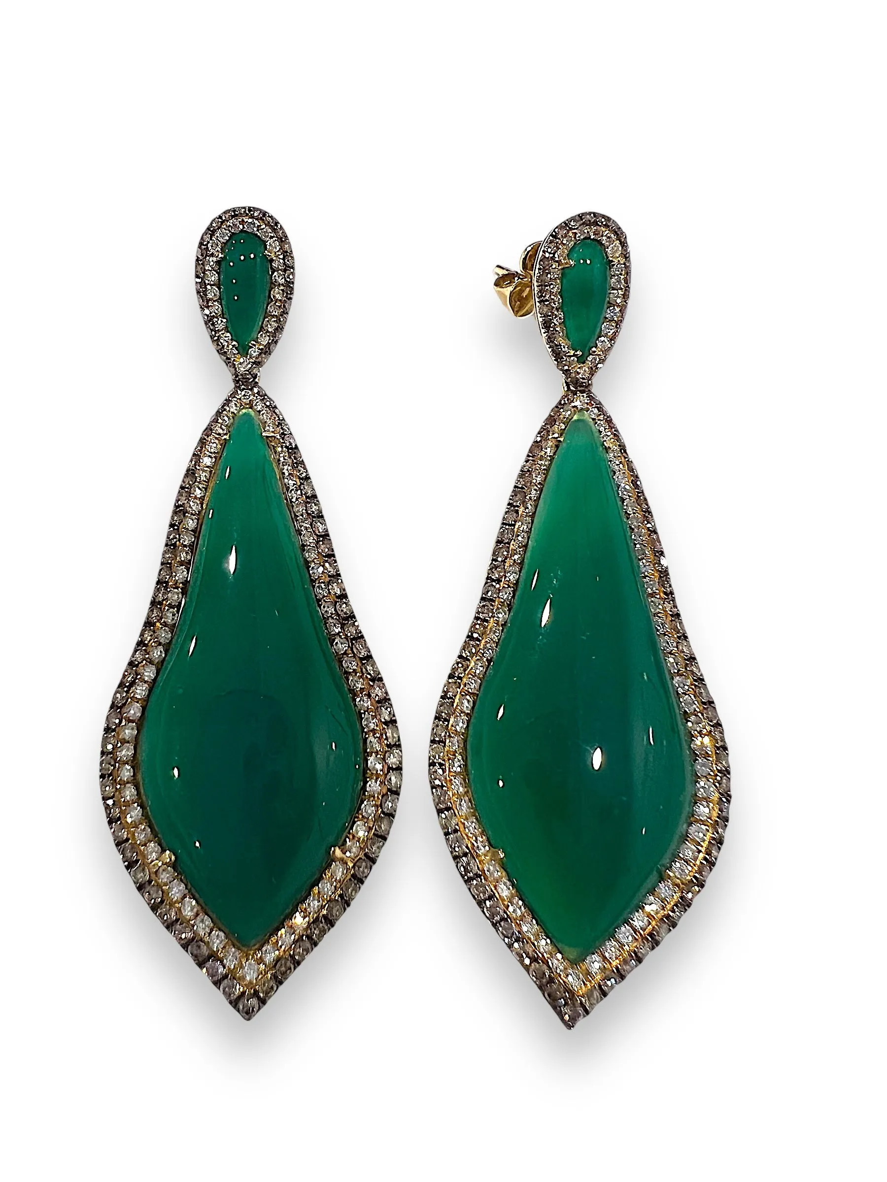 Green Agate Earrings