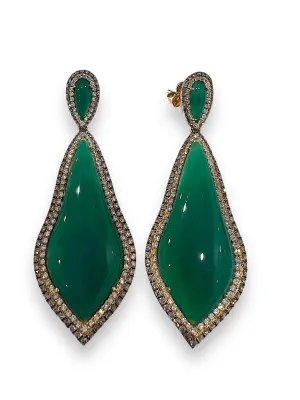Green Agate Earrings