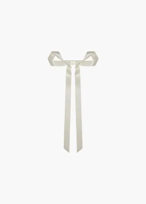 Gretta Bow Barrette -- Cream