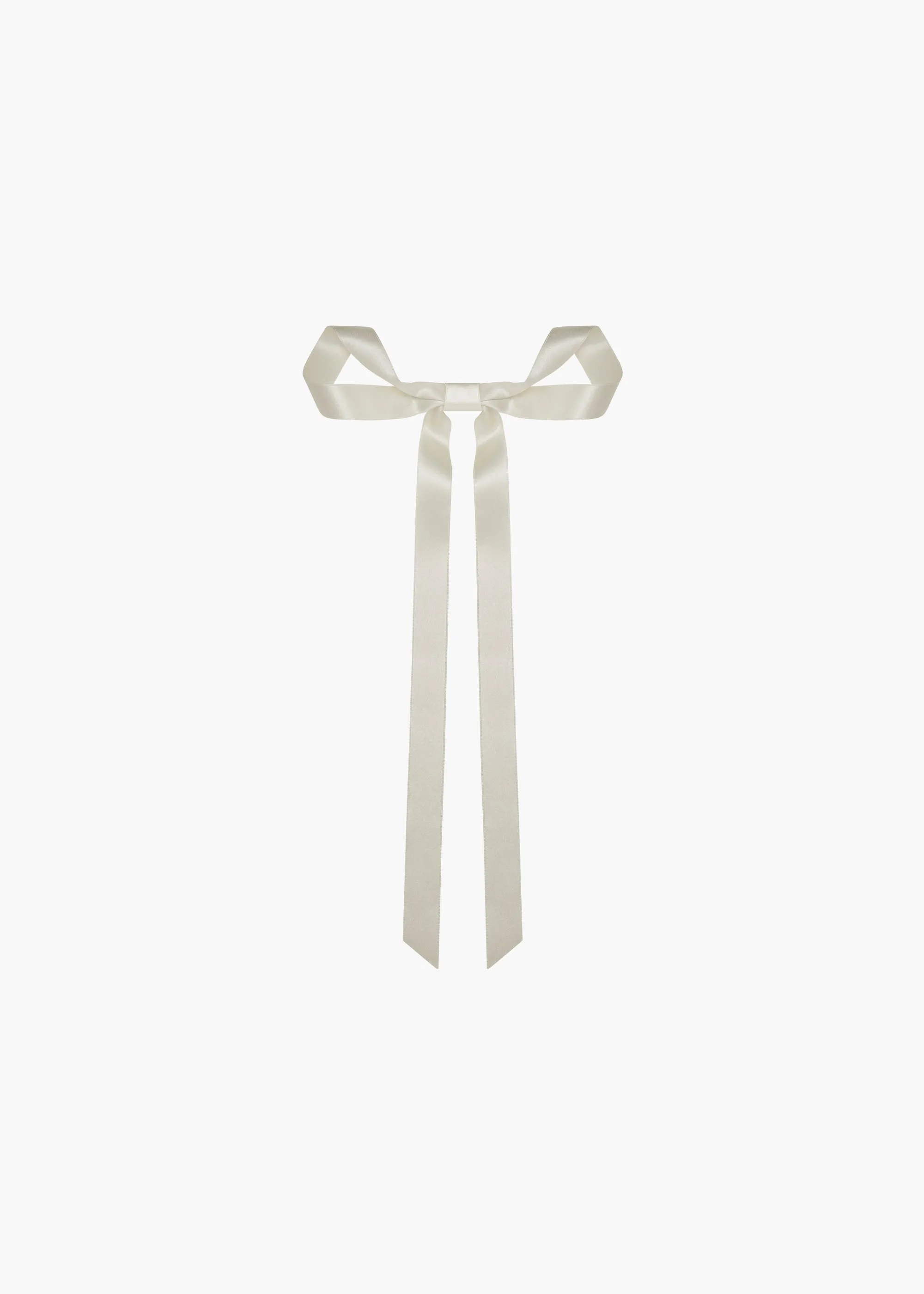 Gretta Bow Barrette -- Cream
