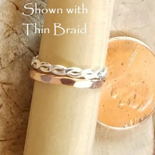 Hammered Dimpled Rose Gold-Filled Ring