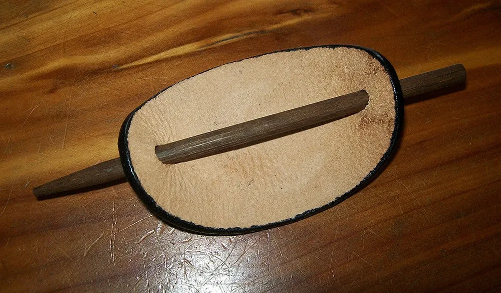 Handmade Leather Barrette with Horse Design
