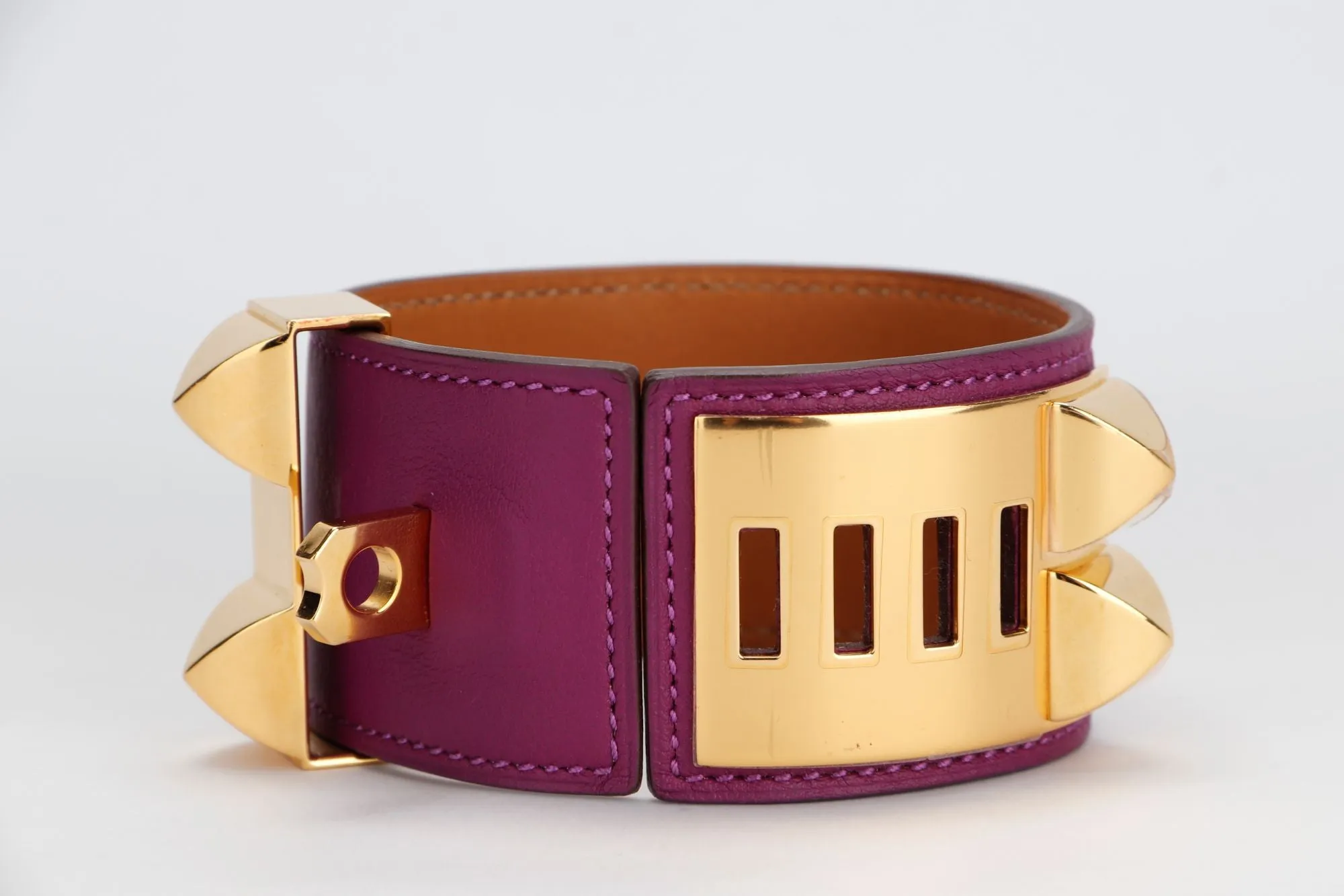 Hermes CDC Anemone Color, Swift Leather, Gold Hardware, Stamp R, with Dust Cover & Box