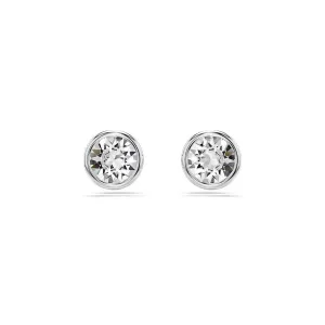 Imber Rhodium Plated Round Cut Stud Earrings 5696073