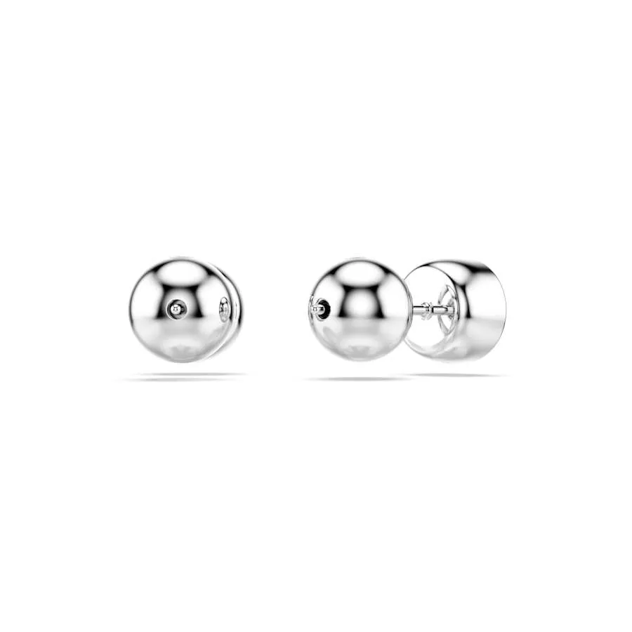 Imber Rhodium Plated Round Cut Stud Earrings 5696073