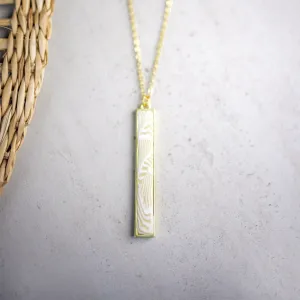 Ivory Palm Vertical Bar Necklace