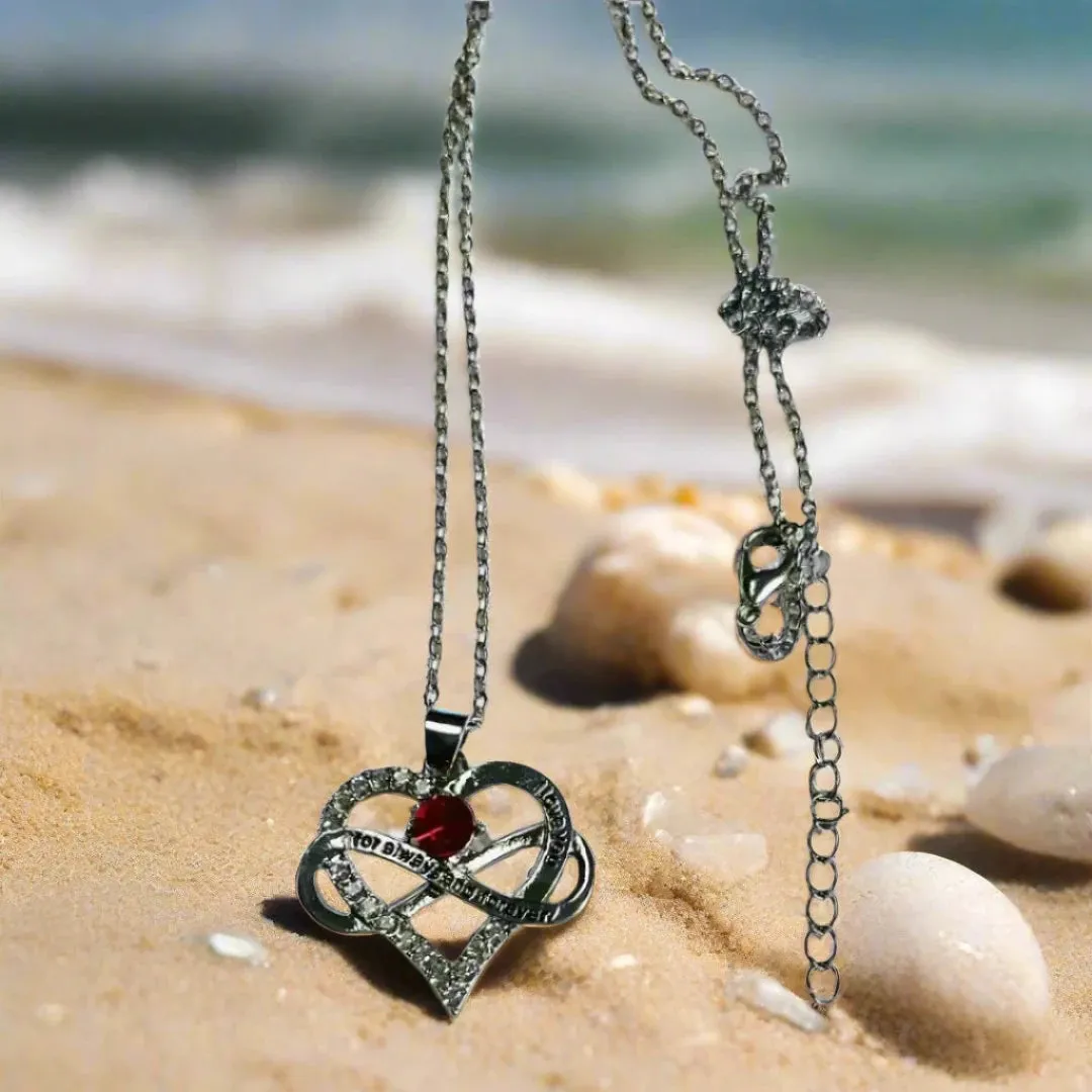 January birthstone Red Garnet Necklace