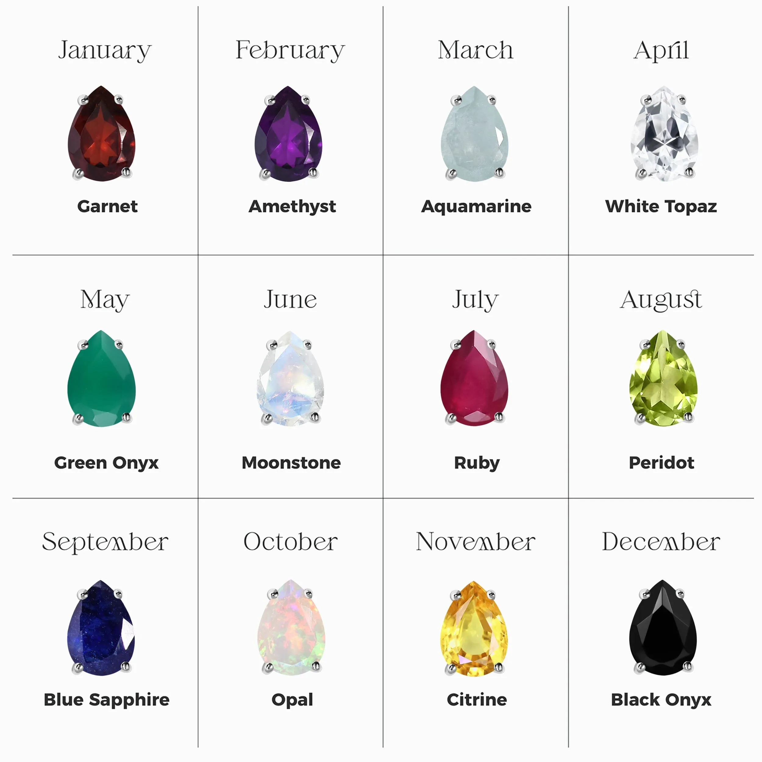 June Birthstone Sway Necklace & Herringbone Chain