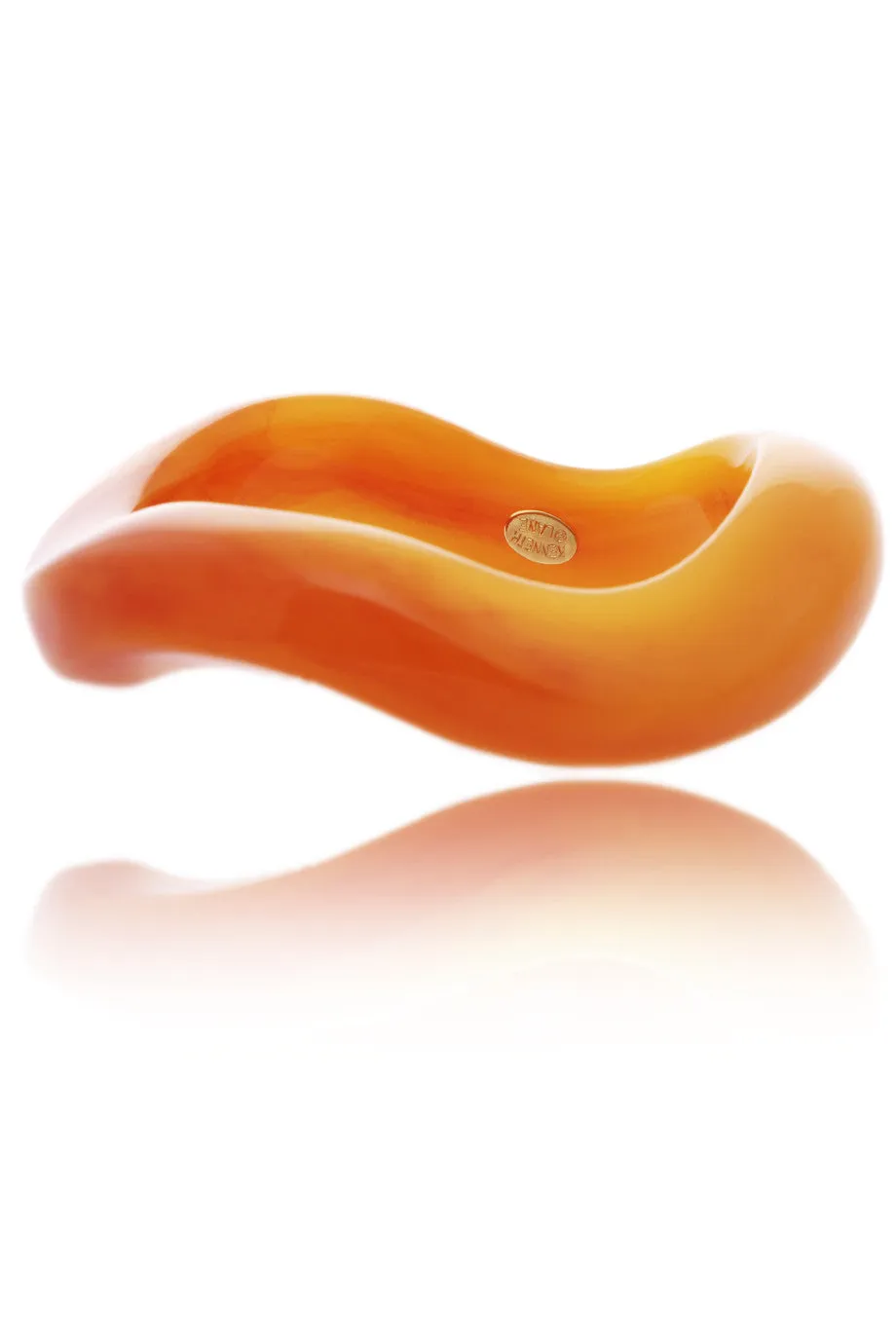 KENNETH JAY LANE AMBER Resin Wavy Bangle