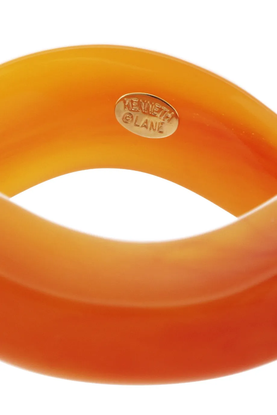 KENNETH JAY LANE AMBER Resin Wavy Bangle