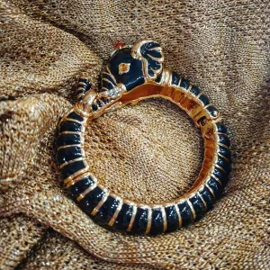 Kenneth Jay Lane Black Elephant Bracelet