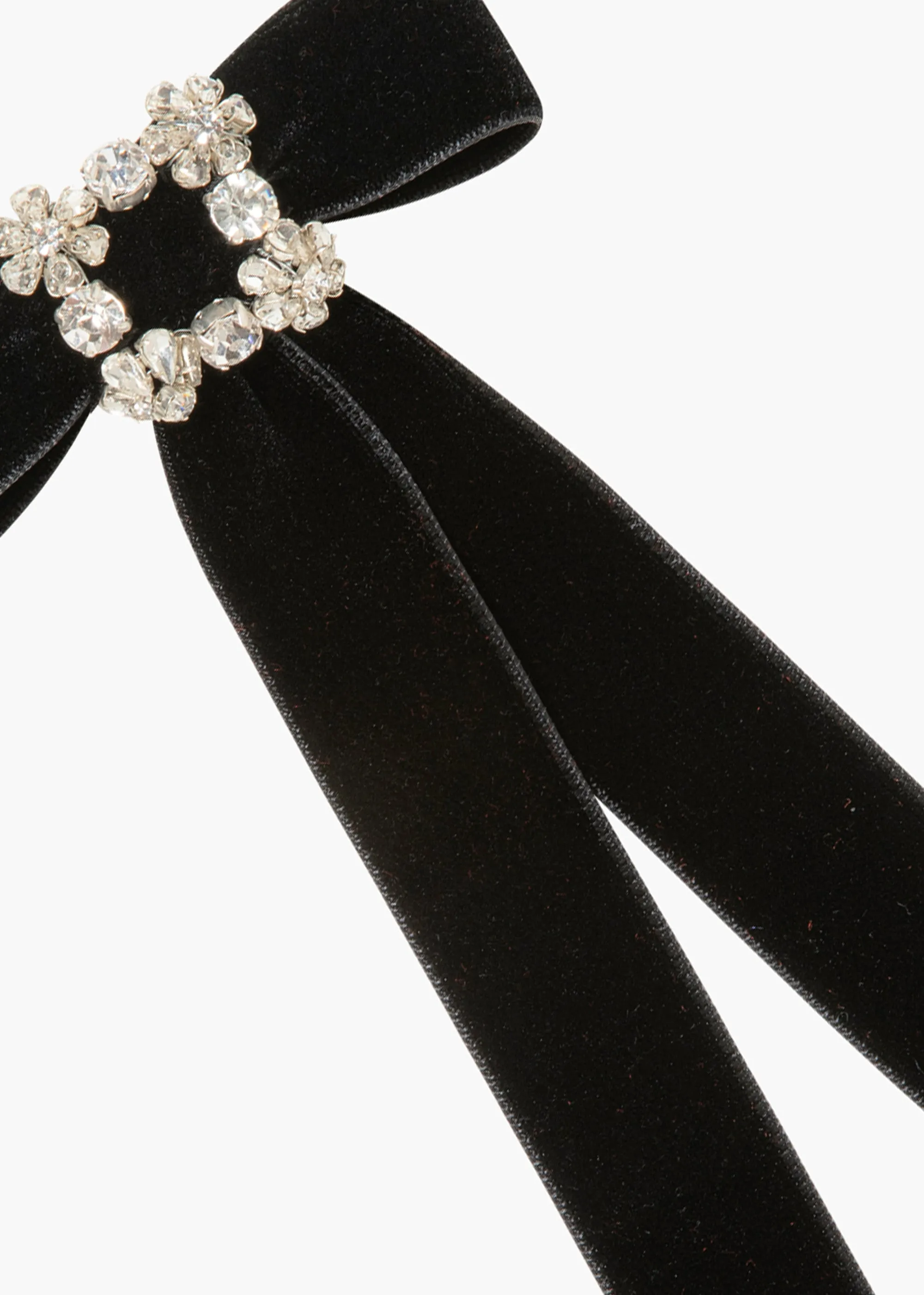 Kinley Bow Barrette -- Black