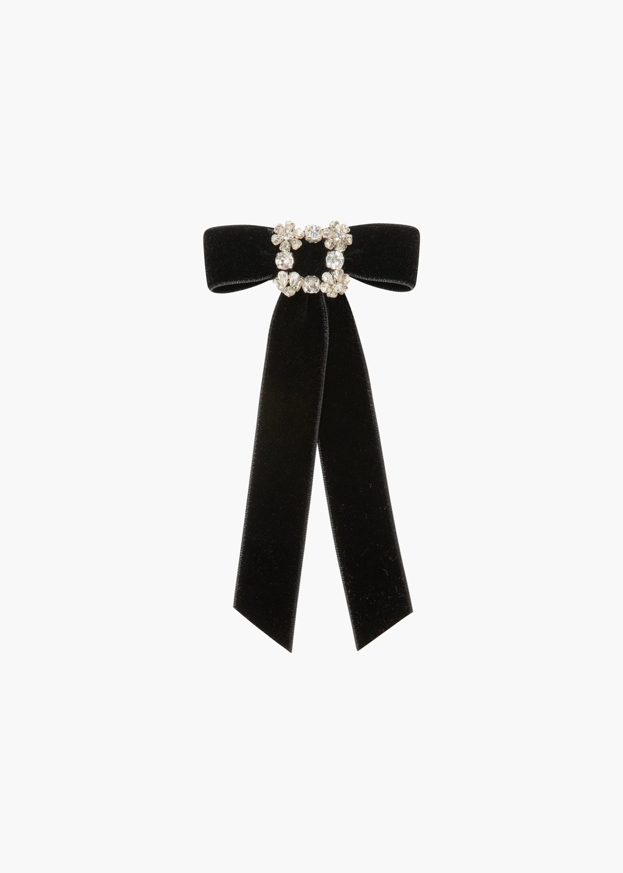 Kinley Bow Barrette -- Black