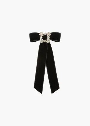 Kinley Bow Barrette -- Black