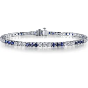 Lafonn Simulated Diamond & Lab-Grown Blue Sapphire Tennis Bracelet