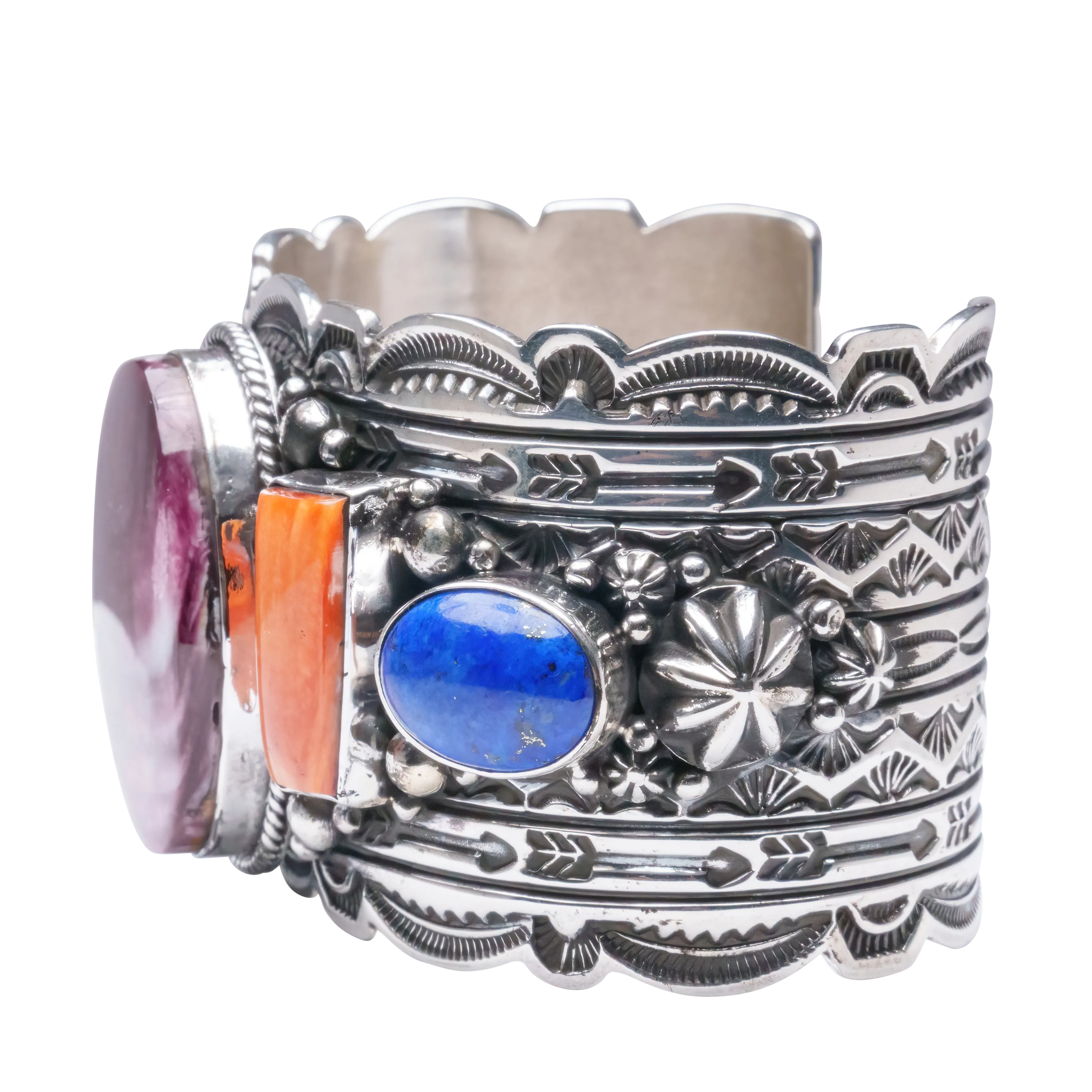 Lapis & Spiny Oyster Shell Cuff | Happy Piasso