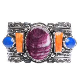 Lapis & Spiny Oyster Shell Cuff | Happy Piasso