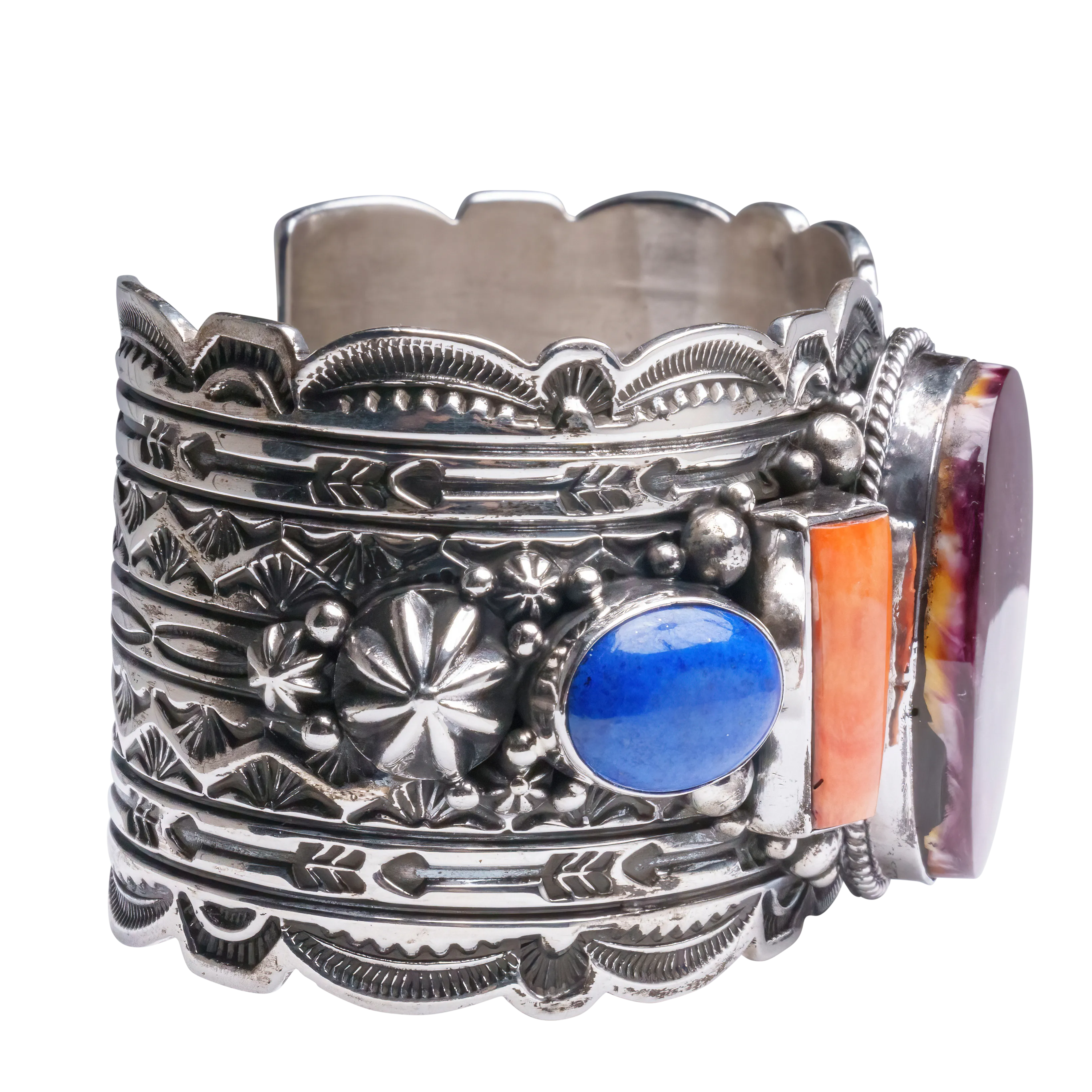 Lapis & Spiny Oyster Shell Cuff | Happy Piasso