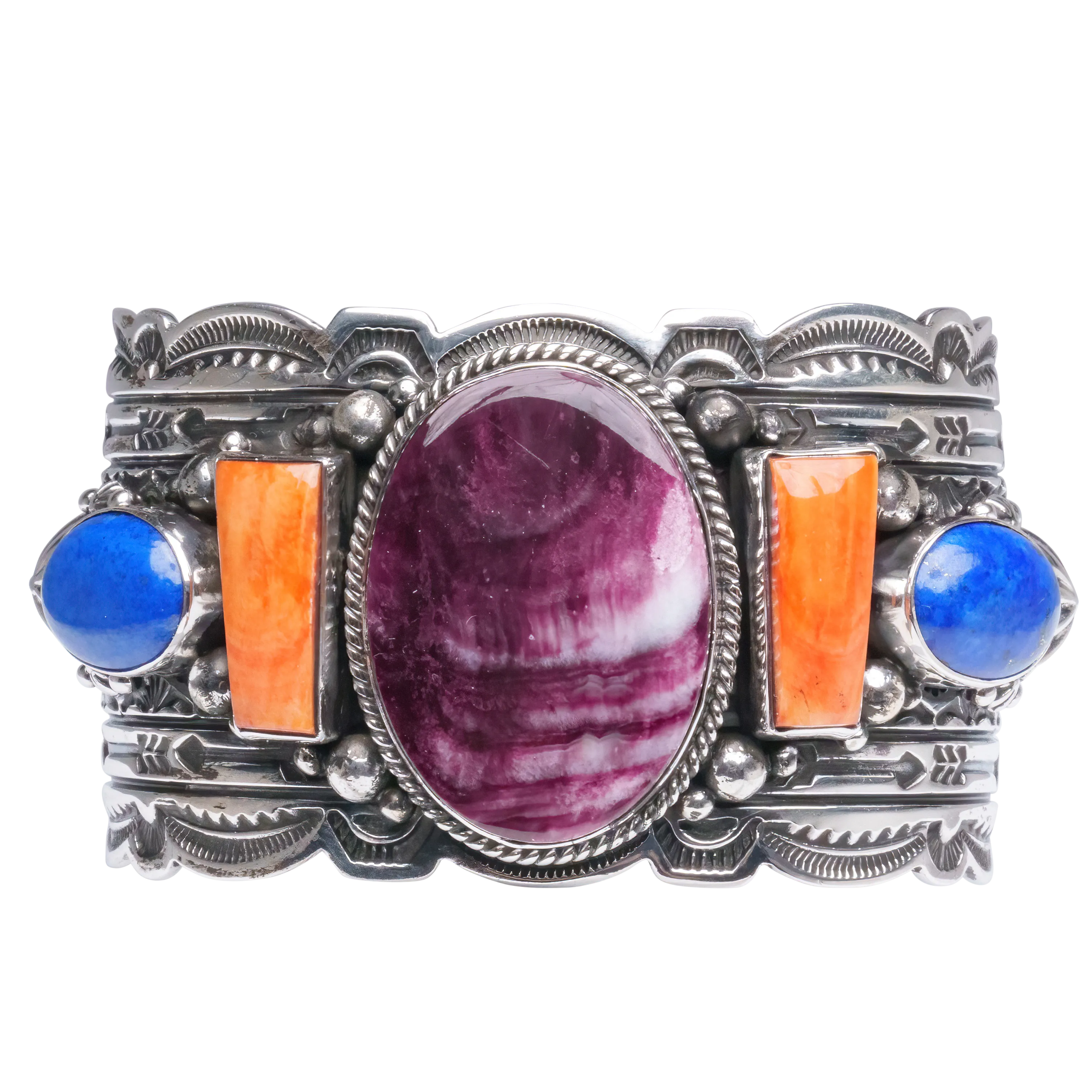 Lapis & Spiny Oyster Shell Cuff | Happy Piasso