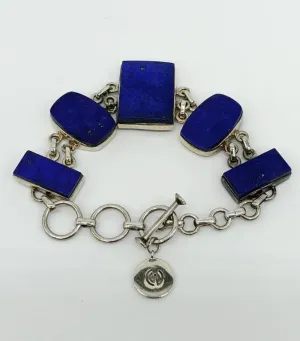 Lapis Lazuli 925 Sterling Silver Bracelet