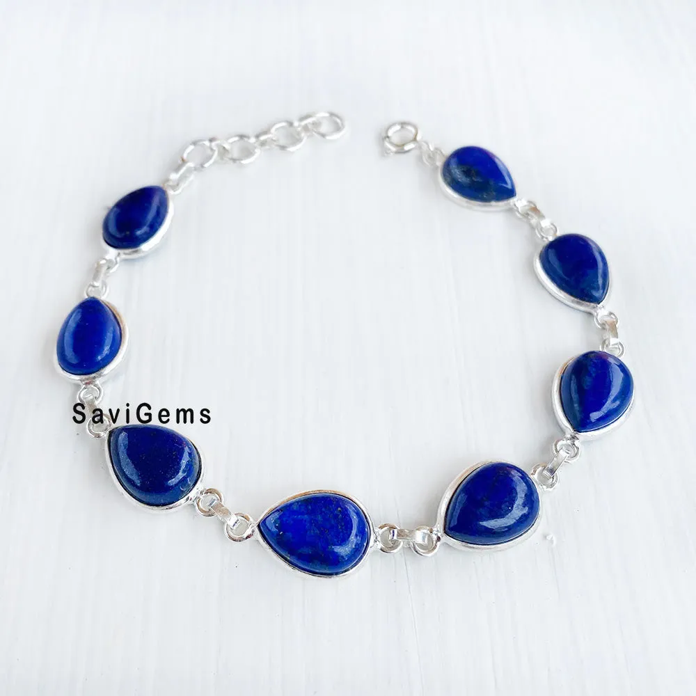 Lapis Lazuli Sterling Silver Bracelet