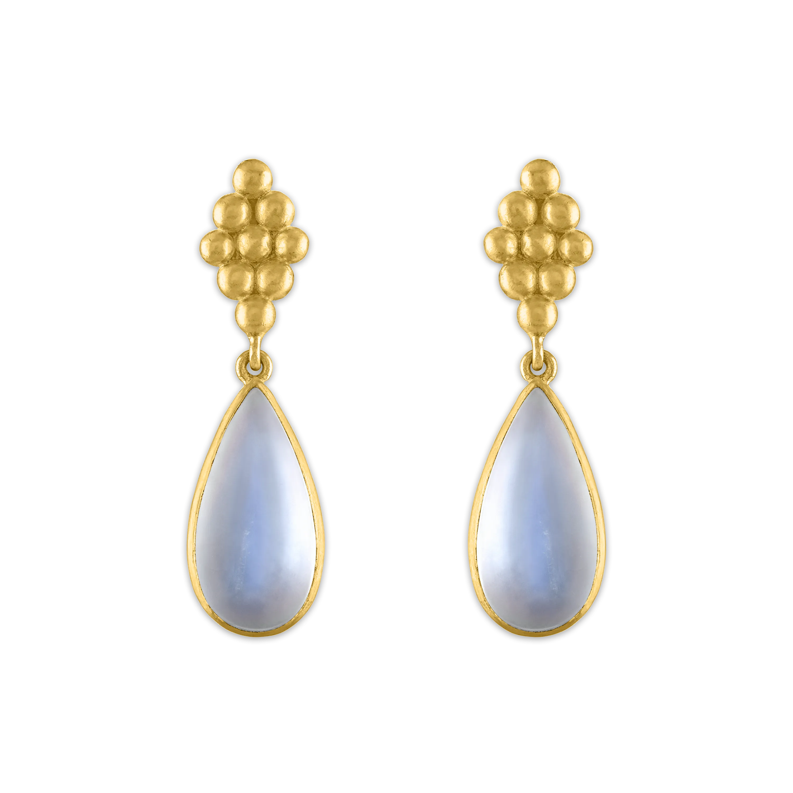 Large Rainbow Moonstone Nona Earrings