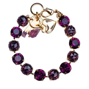 Large Round Bracelet in "Amethyst and Amethyst Quartz" *Custom*