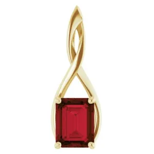 Lazer Cut Garnet Necklace