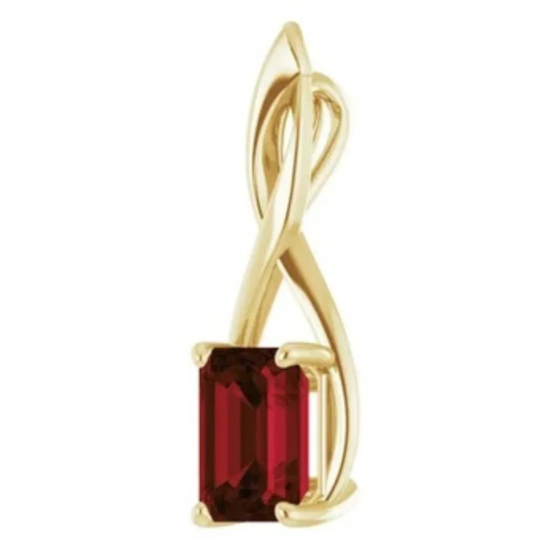 Lazer Cut Garnet Necklace
