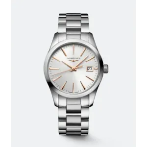 Longines Classic Conquest Silver Dial 34mm Quartz