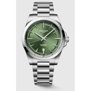 Longines Conquest Green Dial Steel Bracelet 41mm